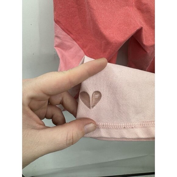 Fabletics Legging Women Medium Pink High Waisted Heather Colorblock 7/8 Length - Picture 10 of 11